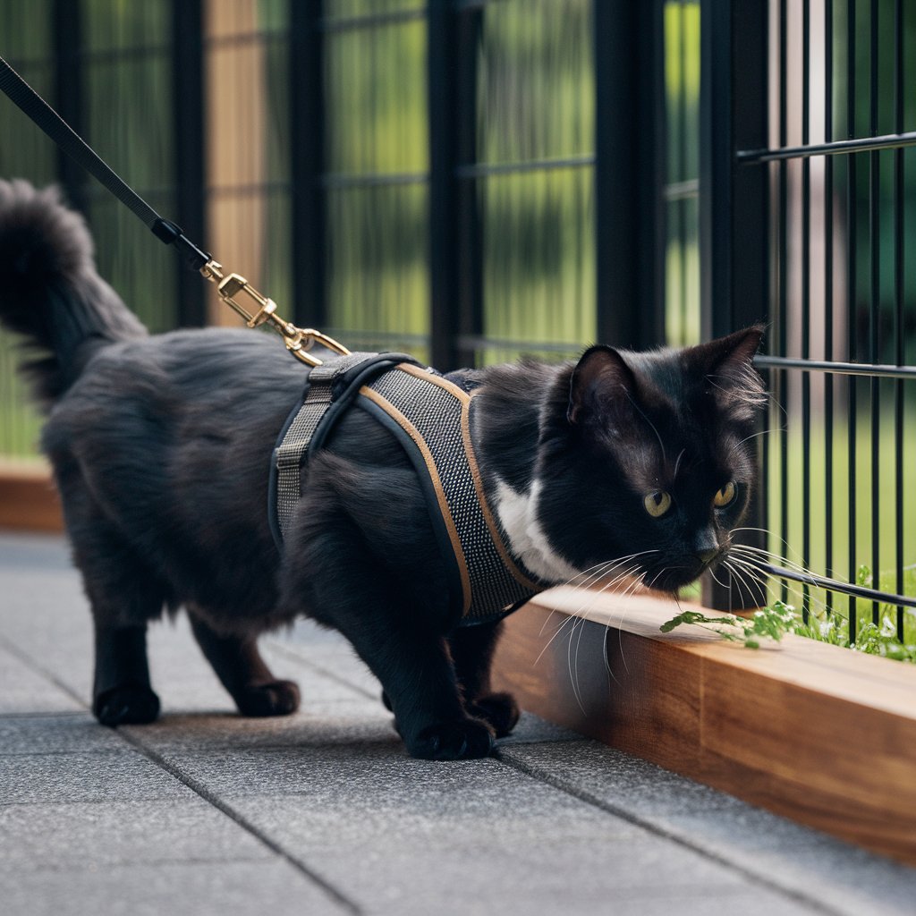 9. Keep Your Cat on a Leash at Rest Stops